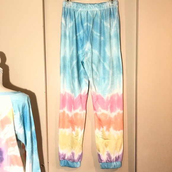 CLEARANCE Tie dye joggers pants and matching long sleeve t shirt 2-piece set - Picture 9 of 12